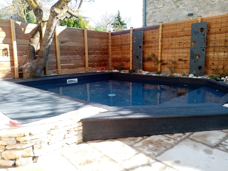 nouveau aménagement piscine espaces verts 
