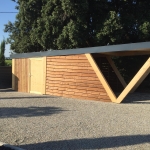 Création d'un Carport, structure bois et bardage 